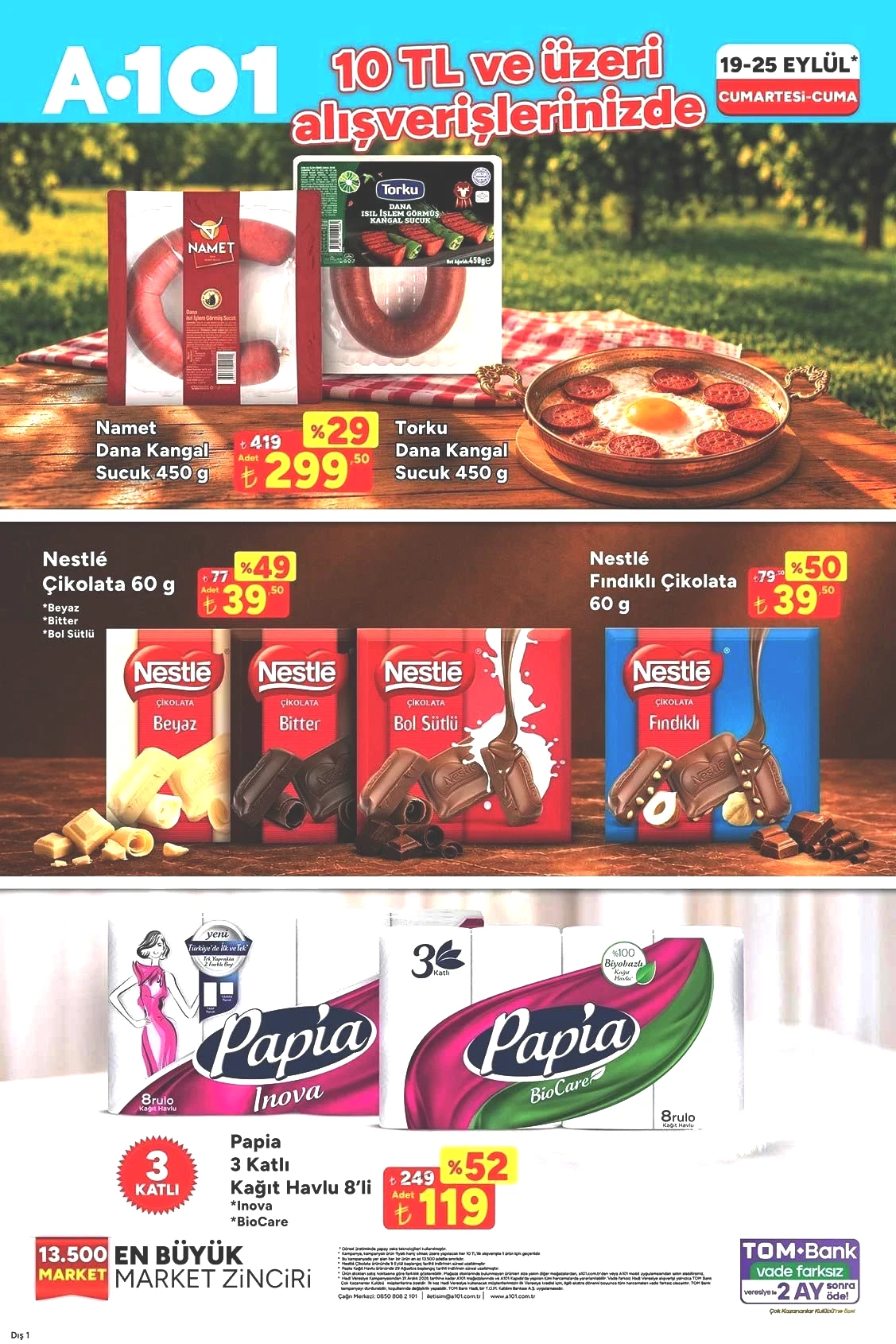 10 TL VE ÜZERİ ALIŞVERİŞLERDE GEÇERLİ