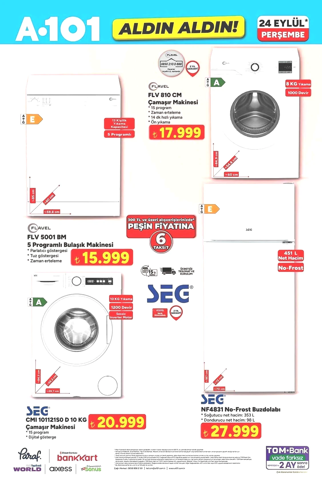 24 EYLÜL PERŞEMBE A101 ALDIN ALDIN AKTÜEL KATALOĞU
